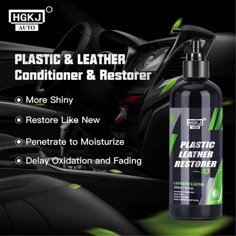 Car Interior Restoration Agent - Plastic and Leather Repair Solution (50ml, 100ml, 300ml)