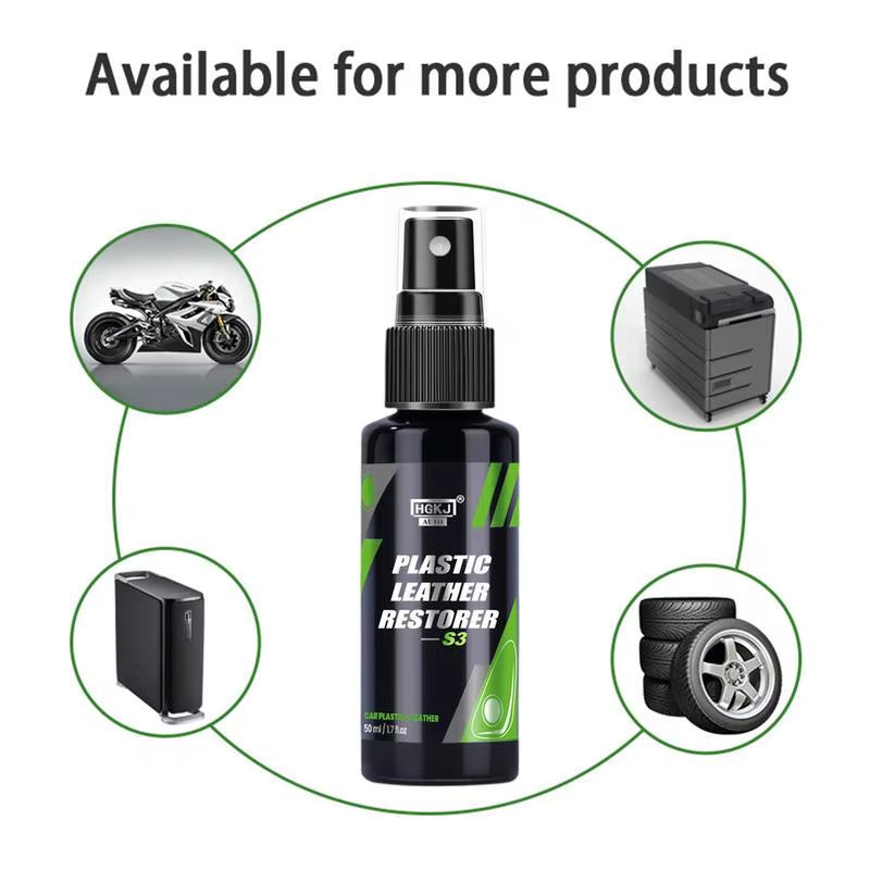 Car Interior Restoration Agent - Plastic and Leather Repair Solution (50ml, 100ml, 300ml)