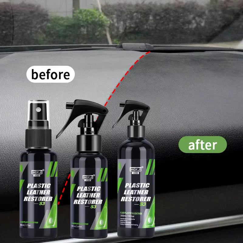 Car Interior Restoration Agent - Plastic and Leather Repair Solution (50ml, 100ml, 300ml)